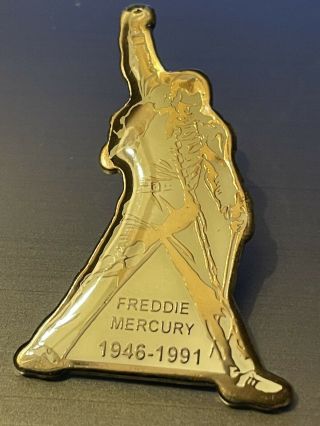 Queen Freddie Mercury Rare Official 1945 - 1991 Emanel Pin Badge Tribute