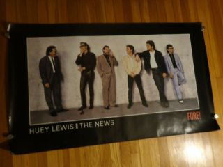 Rare 48 X 29 Huey Lewis And The News Fore Store Promo Poster