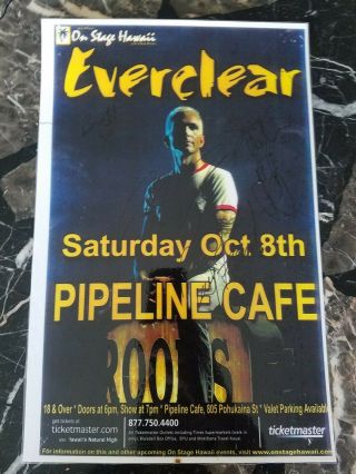 Everclear Autographed Pipeline Cafe Honolulu Concert Poster 11x17