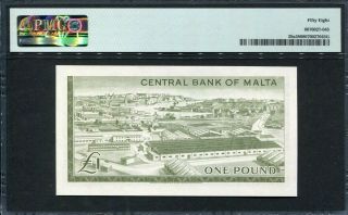 Malta 1967 (1969),  1 Pound,  P29,  PMG 58 AUNC 2