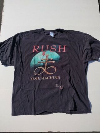 2010 Rush " Time Machine " Concert Tour Xxl T - Shirt Geddy Lee