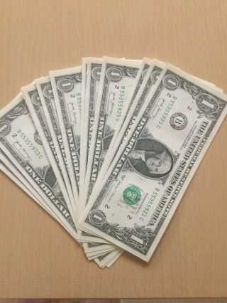 Crisp B $1 U.  S.  Dollar/dollars Note Notes X 50 ($50) Idea For Tips Toll??