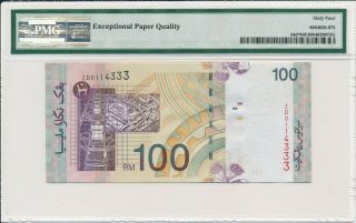 Bank Negara Malaysia 100 Ringgit ND (2001) Replacement/Star PMG 64EPQ 3