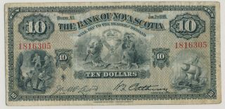 Canada Bank Of Nova Scotia 10 Dollars 1935 1816305 - Pmg 20 Very Fine Epq
