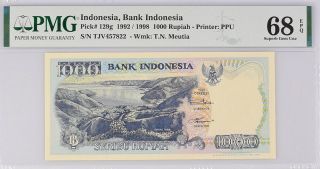 Indonesia 1000 Rupiah 1992/1998 P 129 G Gem Unc Pmg 68 Epq