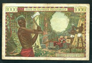 Equatorial African States (P53) 1,  000 Francs 1963 2