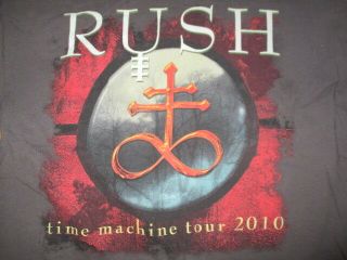2010 Rush " Time Machine " Concert Tour (lg) T - Shirt Geddy Lee