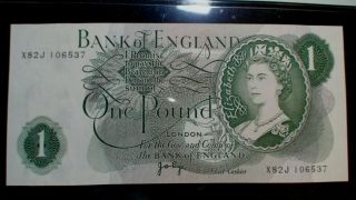 1970 - 77 ONE POUND Great Britain BANK OF ENGLAND PMG GEM UNC 67 EPQ 1P NOTE 3