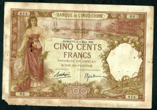 Djibouti (p9b) 500 Francs 1938