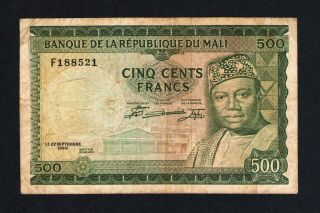 Mali,  500 Francs,  1960 P - 8a