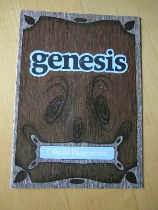 Genesis In Concert Programme From Their European Tour In 1975