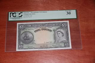 Bahamas Nd 1953,  1 Pound,  P15d,  Pcgs Very Fine 30