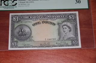 Bahamas ND 1953,  1 Pound,  P15d,  PCGS VERY FINE 30 2