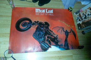Meat Loaf - Bat Out Of Hell Promo Poster 1977 Rock Pop 68 X 95 Cm Vg,