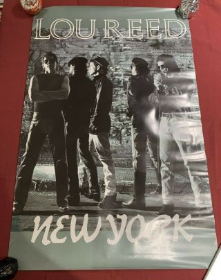 1989 Lou Reed York 23x35 " Promo Music Poster Fvf 7.  0