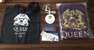 Queen,  Adam Lambert Rhapsody Tour Vip Pkg - Robe,  Bag,  Hologram,  Etc