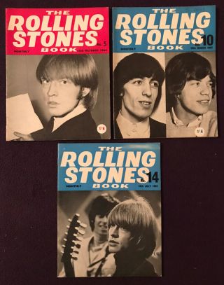 The Rolling Stones Book Monthly Magazines No.  5,  10 & 14