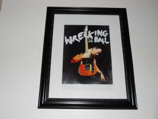 Large Framed Bruce Springsteen Wrecking Ball Tour 2012 Poster 24 " By 20 "