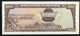 NICARAGUA P128a 1000 CORDOBAS 1972 UNC Serie C 2