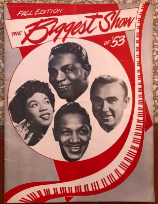 1953 Nat King Cole Sarah Vaughan Illinois Jacquet Concert Program