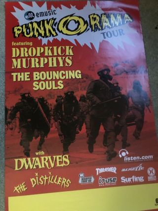 Punk O Rama Tour’00’ Poster Dwarves Dropkick Murphys Bouncing Souls Man Cave