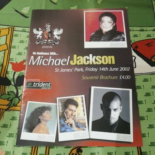 Michael Jackson An Audience With St James Park June 2002 Limited Programme Ex