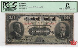 1923 Bank Of Montreal 10$ 1316883 - Pcgs F12 -