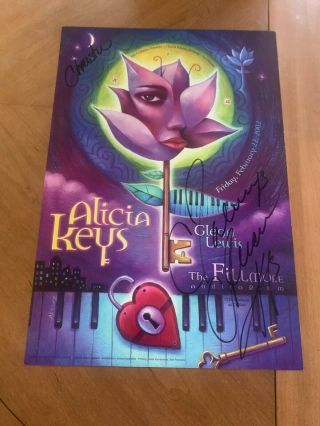 Alicia Keys Signed Denver Fillmore Fdn 12 Concert Poster