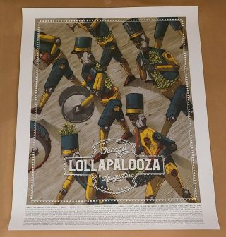 Lollapalooza Poster Chicago 2017 Chance The Rapper Blink - 182 The Killers Lorde
