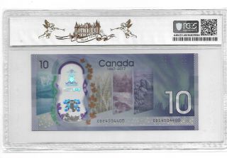 Canada/Bank of Canada 2017 10 Dollars 150th Anniversary PCGS 68 OPQ/PPQ 2