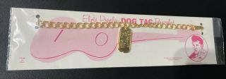 Elvis 1956 Dog Tag Bracelet On Card / Direct From Memphis