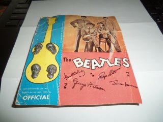 The Beatles 4 Tie Tacks Tacs 1964 Nems Enterprises Ltd.  On Card Fab Scarce Look