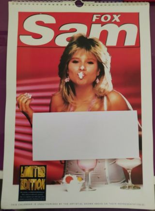 Samantha Fox Vintage Calendar Limited Edition Pop Music 80s