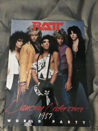 Vintage 1987 Ratt Dancing Undercover World Party Tour Concert Program Book
