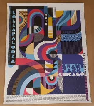 Lollapalooza Poster Chicago 2018 The Weeknd Bruno Mars Jack White