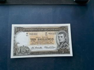 Commonwealth Of Australia Ten Shillings Banknote - Uncirculated