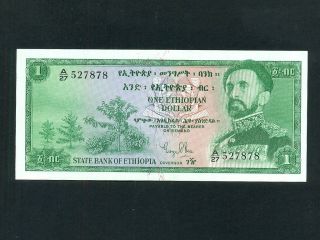 Ethiopia:p - 18a,  1 Dollar Haile Selassie 1961 Unc