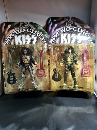 Complete Set Of 4 Kiss Psycho Circus Tour Edition Action Figures,  Nib,  1998