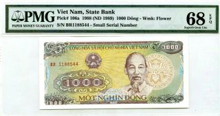 Vietnam 1000 Dong 1988 State Bank Gem Unc Pick 106 A Lucky Money Value $300