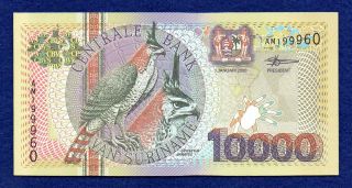 Suriname,  2000 10,  000 Gulden Banknote,  Uncirculated (ref.  B0999)