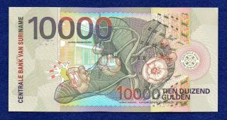 Suriname,  2000 10,  000 Gulden Banknote,  Uncirculated (Ref.  b0999) 2