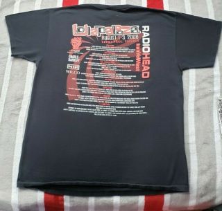 Lollapalooza 2008 Chicago Official Line Up Shirt Ratm,  Radiohead,  Kanye West.
