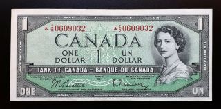 1954 Bank Of Canada $1 Dollar Replacement Note I/o 0609032 Bc - 37ba (ef, )
