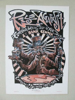 Rise Against Flogging Molly Broomfield 2011 Concert Poster Robert Marx