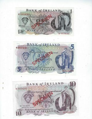 1978 Ireland Collector Series Specimen Set 4 Notes Unc