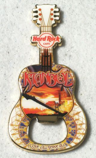 Hard Rock Cafe Istanbul Guitar Bottle Opener Magnet Closed Location
