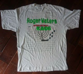 Vtg Roger Waters 1987 Radio Kaos Shirt Large Pink Floyd The Wall