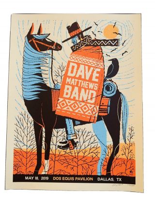 Dave Matthews Band Dallas Texas Concert Tour Poster 2019 772