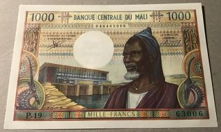 Mali - 1000 Francs (1970 - 1984) P 13b Almost Uncirculated