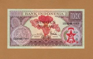 Communist Party Of Indonesia 100 Rupiah 1959 P - R15 Unc Dr Henk Sneevliet